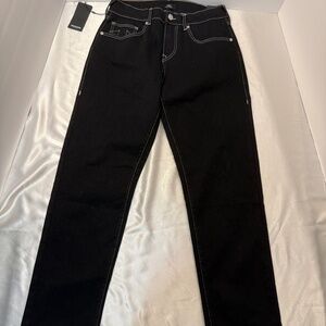 True Religion Black Pants with White Stitching – New With Tags Bobby